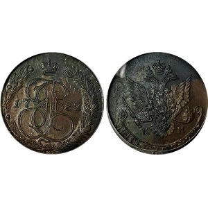 Russia 5 Kopeks 1782 КМ PCGS MS 63 BN