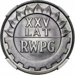 Polska, PRL, 20 zł 1974 XXV lat RWPG, skrętka, slab NGC MS66