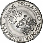 Polska, PRL, 20 zł 1974 XXV lat RWPG, skrętka, slab NGC MS66