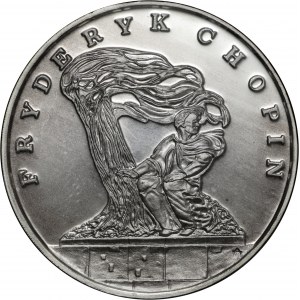 100 000 zł 1990, Fryderyk Chopin, Ag 999, mały tryptyk