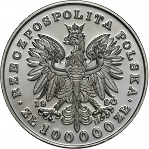 100 000 zł 1990, Fryderyk Chopin, Ag 999, mały tryptyk