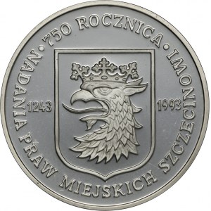 200 000 zł 1993, 750 Rocznica Nadania Praw Miejskich Szczecinowi, Ag 750