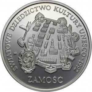 300 000 zł 1993, Światowe Dziedzictwo Kultury UNESCO - 1992 - Zamość, Ag 999