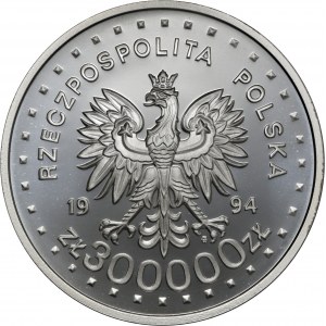 300 000 zł 1994, 50 Rocznica Powstania Warszawskiego, Ag 999