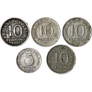 Kórlestwo Polskie, zestaw 5 monet