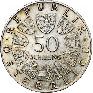Austria, 50 szylingów 1968, srebro Ag900