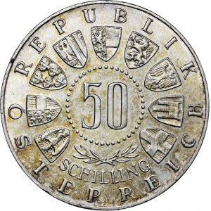 Austria, 50 szylingów 1964, srebro Ag900
