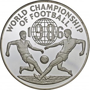 Jamajka, 100 dolarów 1986, mistrzostwa świata w piłce nożnej 1986, srebro Ag 925