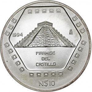 Meksyk, 10 pesos 1994, 5 uncji srebra Ag 999