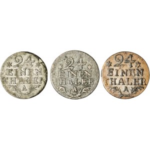Niemcy, Prusy, zestaw 3 monet