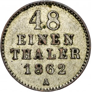 Niemcy, Prusy, 1/48 talara 1862, A