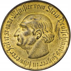 Niemcy, Westfalia, 10 000 marek 1923, tombak złocony