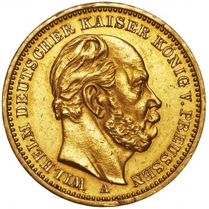 Niemcy, 20 marek 1888, Wilhelm, A, złoto Au 900