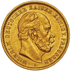 Niemcy, 20 marek 1876, Wilhelm, A, złoto Au 900
