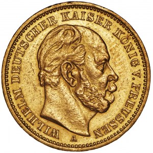 Niemcy, 20 marek 1883, Wilhelm, A, złoto Au 900