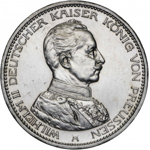 Niemcy, 5 marek 1913, Wilhelm II, A, srebro