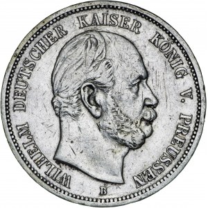 Niemcy, 5 marek 1876, Wilhelm, B, srebro