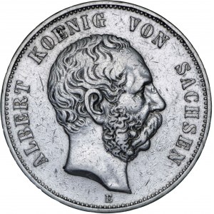 Niemcy, 5 marek 1899, Albert, E, srebro