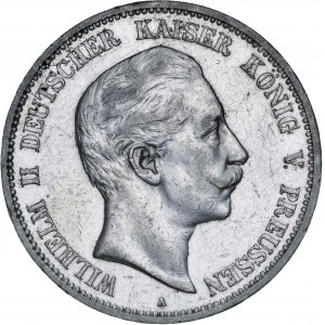 Niemcy, 5 marek 1903, Wilhelm II, A, srebro
