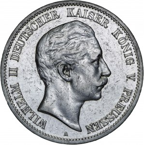 Niemcy, 5 marek 1902, Wilhelm II, A, srebro