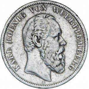 Niemcy, 5 marek 1874, Karl, F, srebro