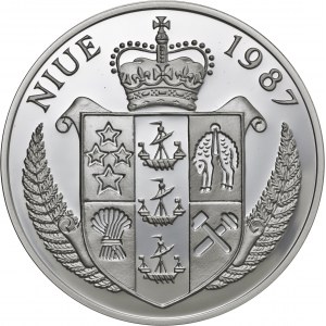 Niue, 100 dolarów 1987, Steffi Graf, olimpiada w Seulu 1988, 5 uncji srebro Ag 999