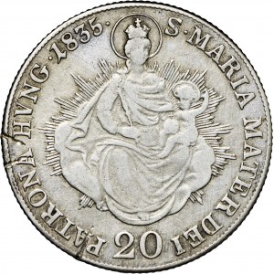 Węgry, 20 krajcarów, 1835, B