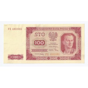 banknot 100 zł 1948, Polska, bez ramki