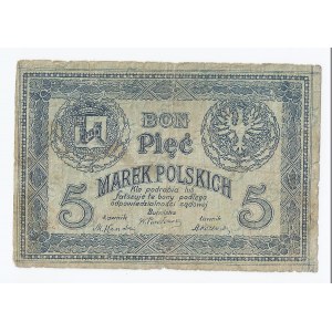 bon Krzemieniec, 5 marek polskich, 1921