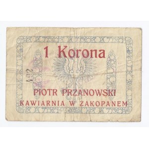 bon Zakopane, 1 korona, Piotr Przanowski kawiarnia w Zakopanem