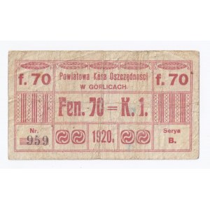 bon Gorlice, 70 fenigów=50 1 korona, 1920