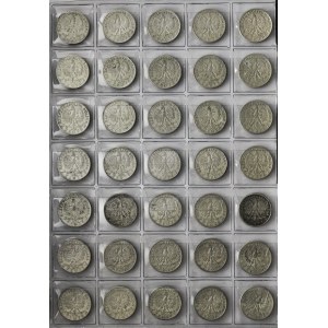II RP, zestaw 163 srebrnych monet