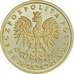 100 zł 2001, Bolesław Krzywousty, Au 900, oryginalne zielone pudełko NBP plus certyfikat