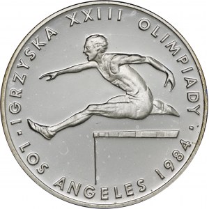 200 zł1984, Igrzyska XXIII Olimpiady Los Angeles 1984, Ag750, moneta zapakowana w pudełko typu quadrum