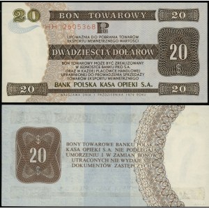 Polska, bon na 20 dolarów, 1.10.1979