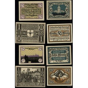 Prusy Zachodnie, zestaw: 10, 25 i 50 fenigów oraz 1 marka, 11.07.1920