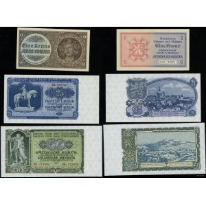 Czechosłowacja, zestaw 3 banknotów czechosłowackich