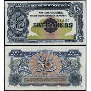 Wielka Brytania, 5 funtów, 1958