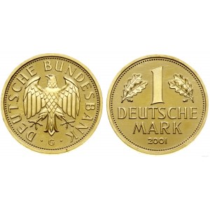 Niemcy, 1 marka, 2001 G, Karlsruhe