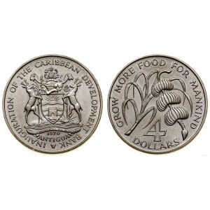 Antigua i Barbuda, 4 dolary, 1970, Llantrisant