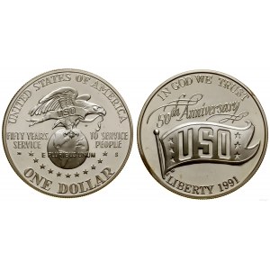 Stany Zjednoczone Ameryki (USA), dolar, 1991 S, San Francisco