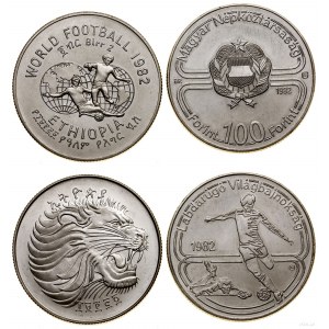 różne, zestaw: 2 birry 1982 (Etiopia) i 100 forintów 1982 (Węgry)