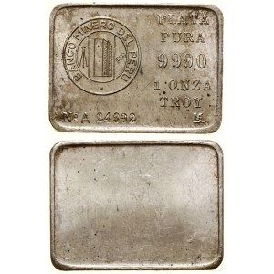 Peru, sztabka 1 uncja srebra