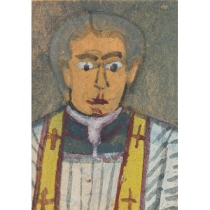 Nikifor Krynicki (1895 - 1968), Priest with a golden snare.