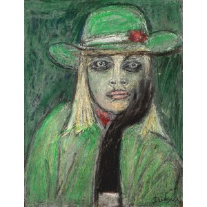 Eugeniusz TUKAN-WOLSKI (1928-2014), Dama w zielonym kapeluszu