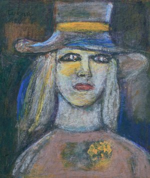 Eugeniusz TUKAN-WOLSKI (1928-2014), Popiersie kobiety w kapeluszu