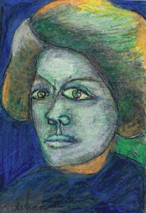 Eugeniusz TUKAN-WOLSKI (1928-2014), Popiersie kobiety z bujną czupryną