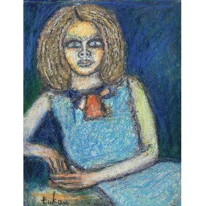 Eugeniusz TUKAN-WOLSKI (1928-2014), Portret siedzącej kobiety