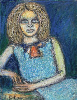 Eugeniusz TUKAN-WOLSKI (1928-2014), Portret siedzącej kobiety