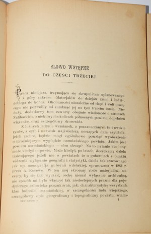 JANKOWSKI Czesław - Powiat Oszmiański. Cz. III. Petersburg 1898.